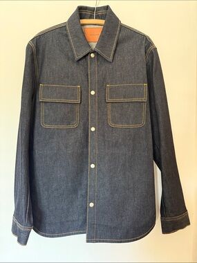 Sandro SS25 Indigo Denim Shirt Jacket